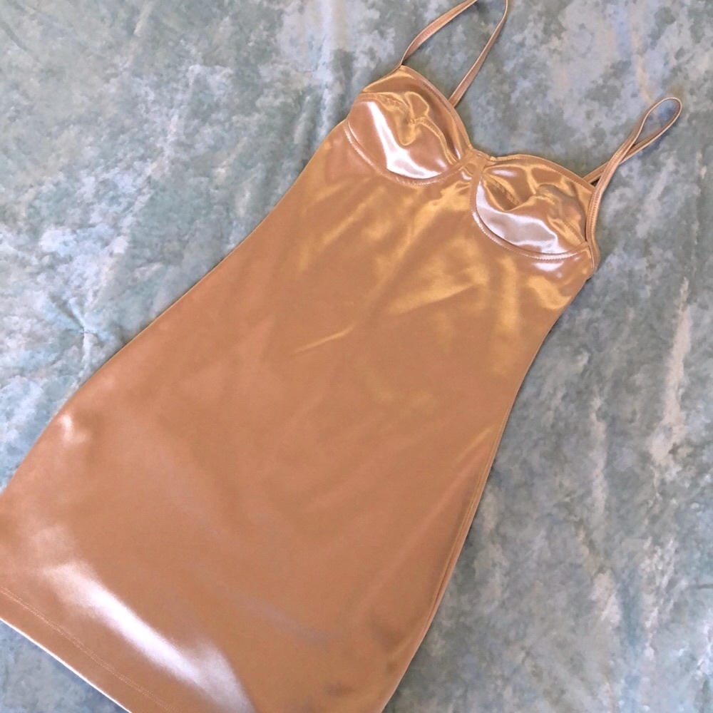 MOTEL ROCKS mini dress GOLD xs